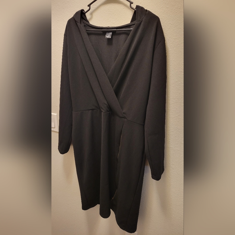 NWOT! Ashley Stewart Black Long Sleeve Sheath Dress